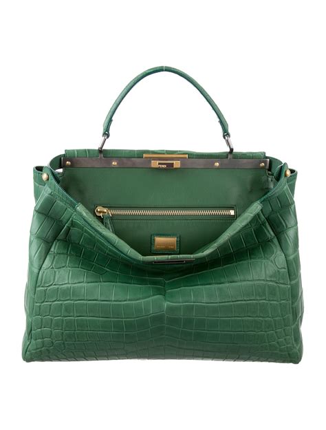 fendi peekaboo karl bag|Fendi peekaboo crocodile.